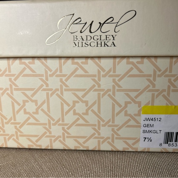 Jewel Badgley Mischka Glitter block heel sandal 7 1/2 - Picture 2 of 12